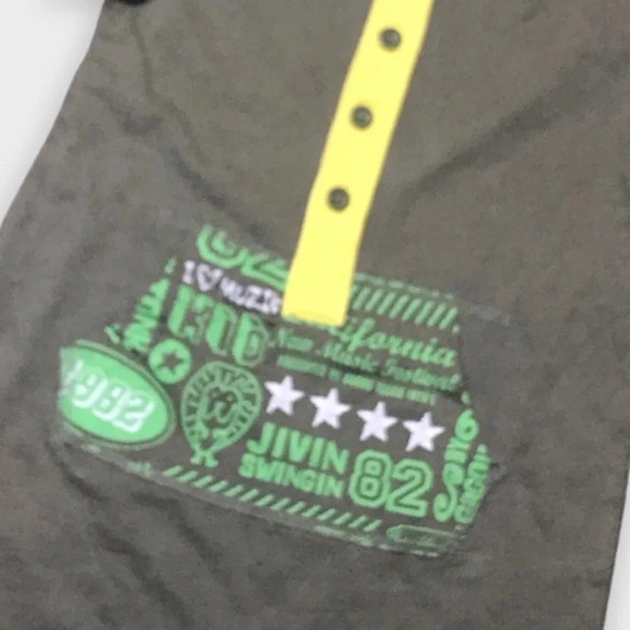 NWT🌟 Navy Green Short Sleeve Cotton Romper - Picture 2 of 3